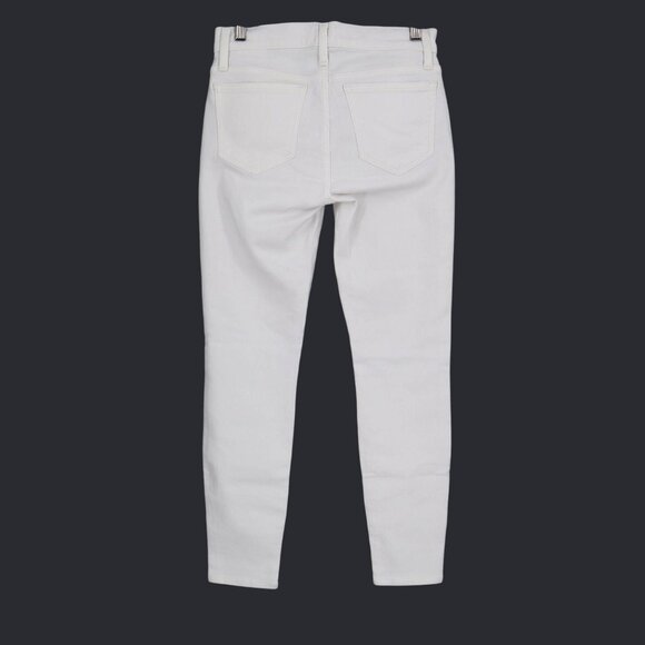 J. Crew 8" Toothpick Jean Women 26 White Boho Minimalist Crisp Classic Basic NWD - Picture 4 of 10